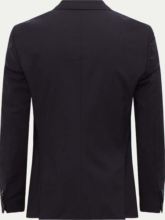 Men's Summer Suit Slim Fit Dark Blue