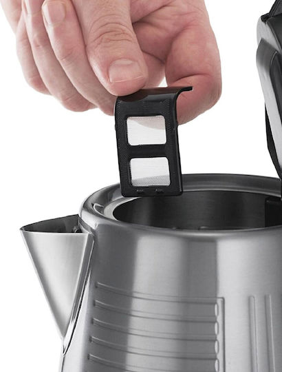 Russell Hobbs Geo Steel Reisekessel 1.7Es 2400W Grau