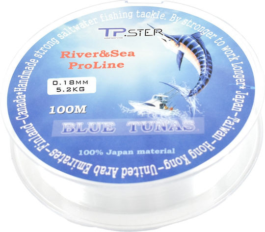 Tpster Πετονιά Ψαρέματος 100m / 0.18mm / 5.2kg