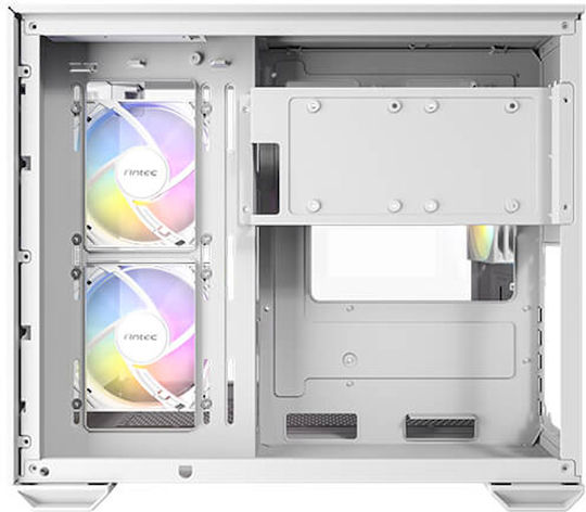 Antec CX600M Trio ARGB Gaming Mini-Turm Computergehäuse mit Seitenfenster Weiß