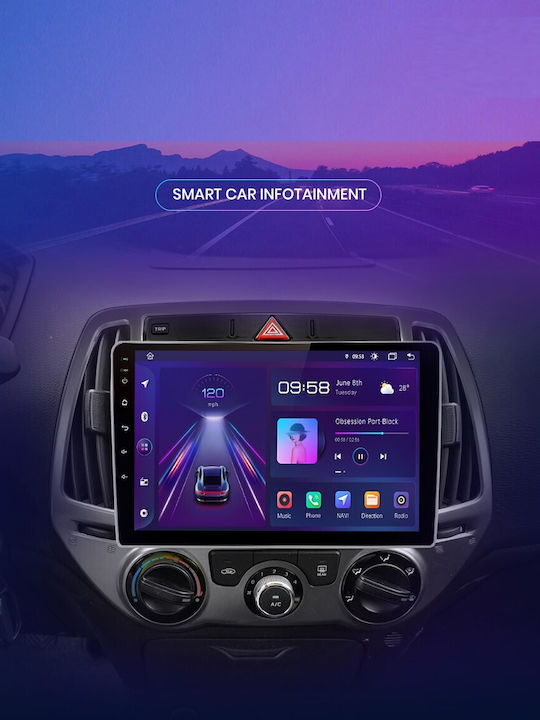 Car Audio System for Hyundai i30 2007-2012 Bluetooth USB Wi-Fi GPS Apple CarPlay Android Auto with 9-Inch Touch Screen