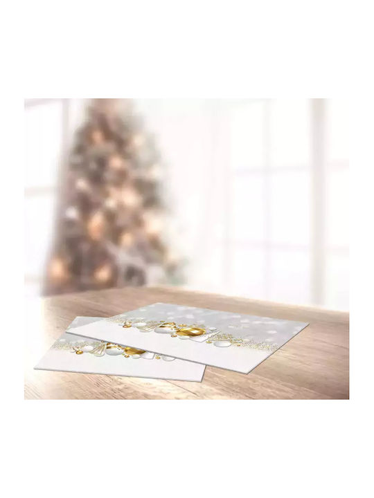 Saint Clair Set Weihnachtliche Platzsets Silber L45xB33cm. 4Stück