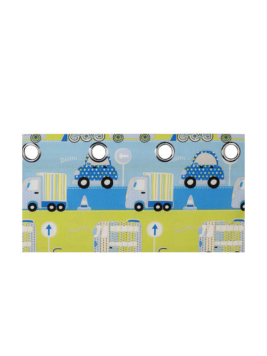 Mc Decor Kids Grommet Top Curtain Blue MCD.PKP.CARS BLUE 140x260cm