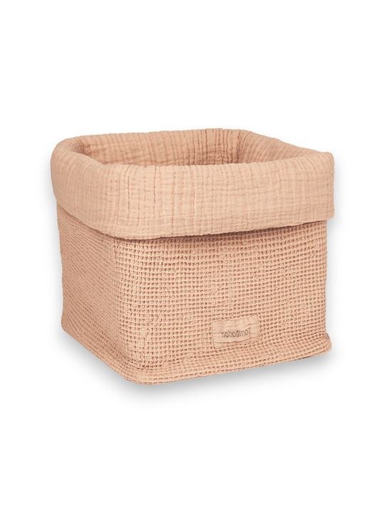 Nobodinoz Wabi Sabi Decorative Basket Fabric Pink