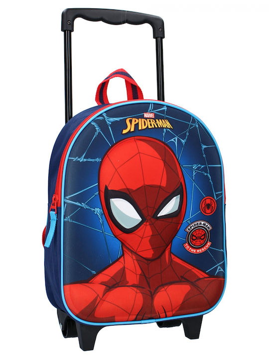 Spiderman School Bag Trolley Elementary, Elementary Blue