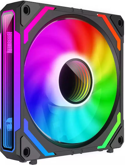 Redragon GC-F012 Ventilator Pentru Carcasă 120mm (2000rpm / 68.8cfm) cu Iluminare RGB Set 3 Bucăți