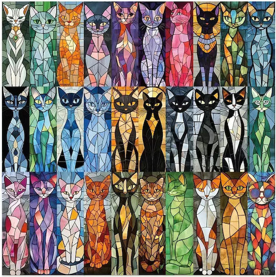 Set mit 30 Lesezeichen aus Karton, Katzenmotiv, mehrfarbig, Schwarz 15