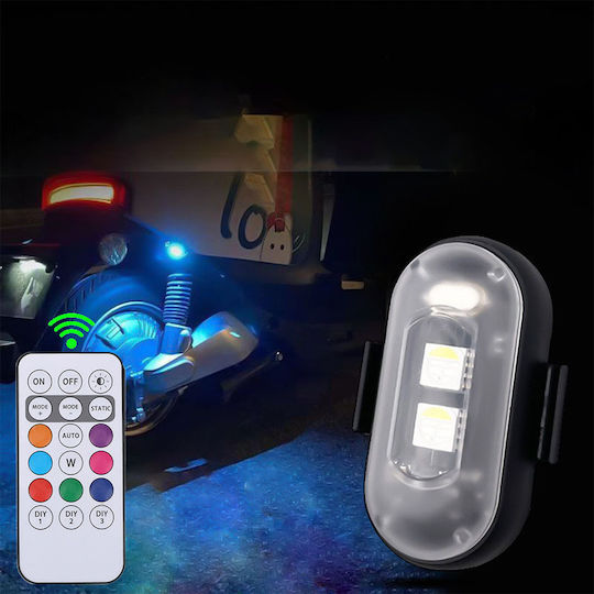 LED Wiederaufladbare Stroboskoplichter Fernbedienung RGBW Drohnen Boote Motorräder Autos 10 Stück TC-203