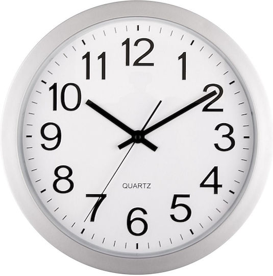 Quartz Стенен часовник Стъкло Бял Quartz Стенен часовник Стъкло Бял