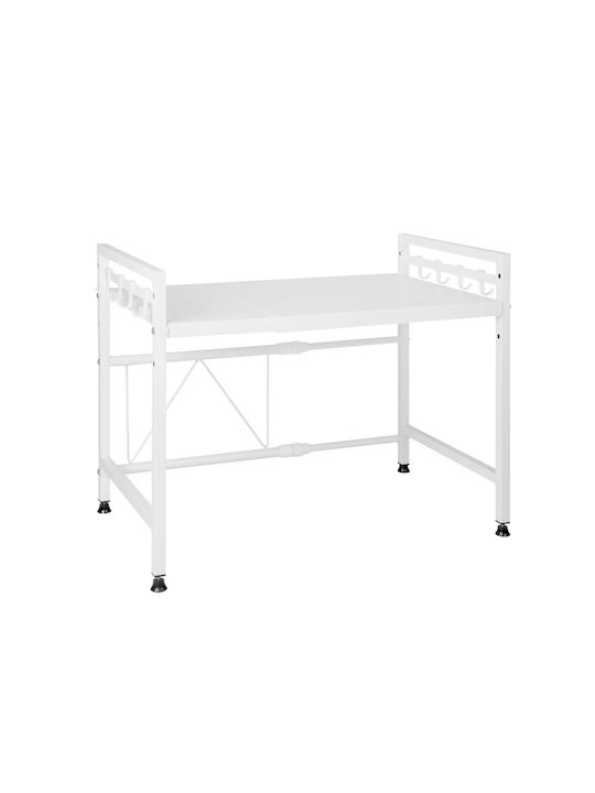 General Trade Metal Microwave Oven Stand 65x22x37cm White