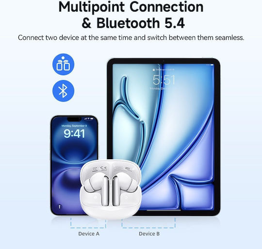 QCY Melobuds N50 Bluetooth Handsfree Earphones with Sweat Resistance and Charging Case Purple
