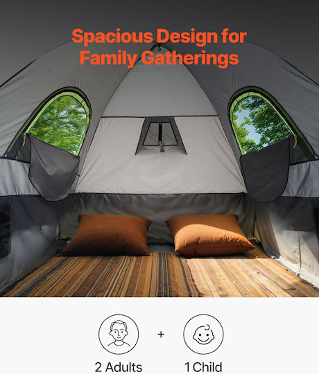 Vevor Camping Tent Car Grey 3 Seasons