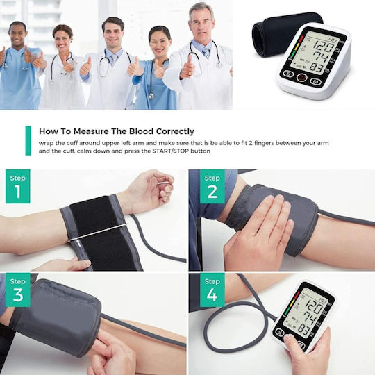 Monitor electronic digital de tensiune arterială pentru braț și încheietură, dispozitiv profesional de monitorizare a tensiunii arteriale