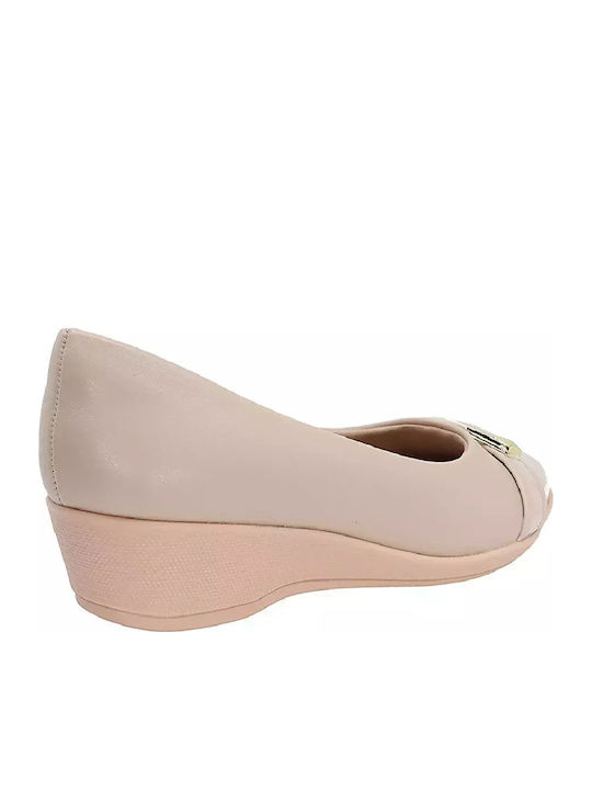 Anatomic Synthetic Leather Ballerinas Beige