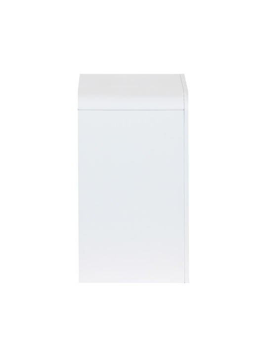 Bedside Table Zeplen Wooden White 40x30x53cm