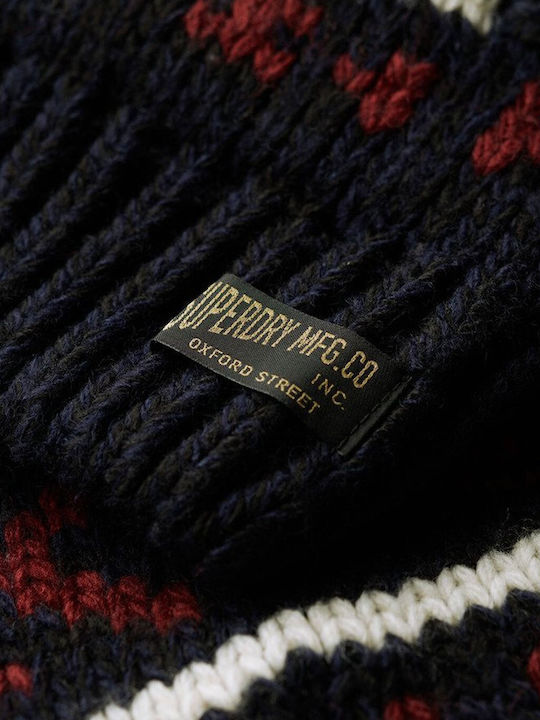 Men's Knitted Cardigan Navy Multi