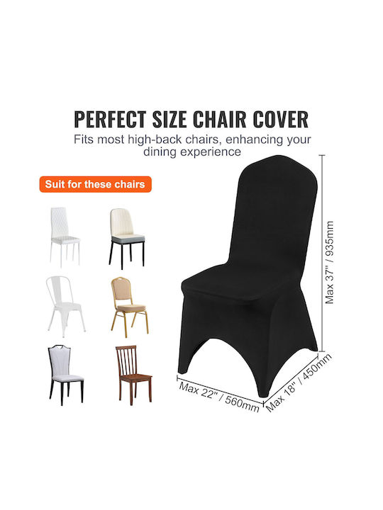 Vevor Elastic Cover for Chair Black 50pcs ZYT50PCSHSGXYT001V0