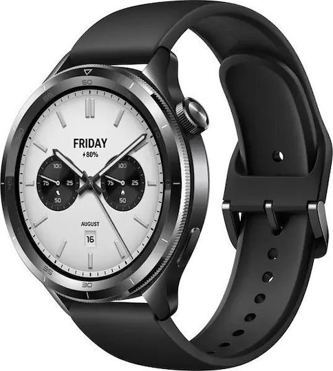 Xiaomi Watch S4 Aluminium 47mm Αδιάβροχο με Παλμογράφο (Μαύρο)