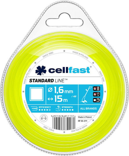 Cellfast 35-011 Μεσινέζα Τετράγωνη Μήκους 15m και Πάχους 1.6mm