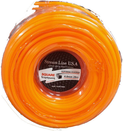 Desert Extrusion Square Brush Cutter Trimmer Line 4mm 28m E-DE155DI