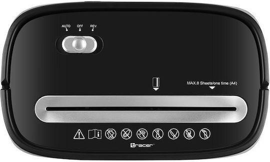 Tracer Distrugător de Documente TRX-815L Tăietură în bandă 8 Foi cu Coș 15lt