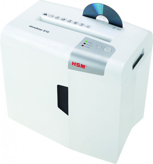 HSM S10 6mm Strip Cut 10-Sheet CD and Paper Shredder