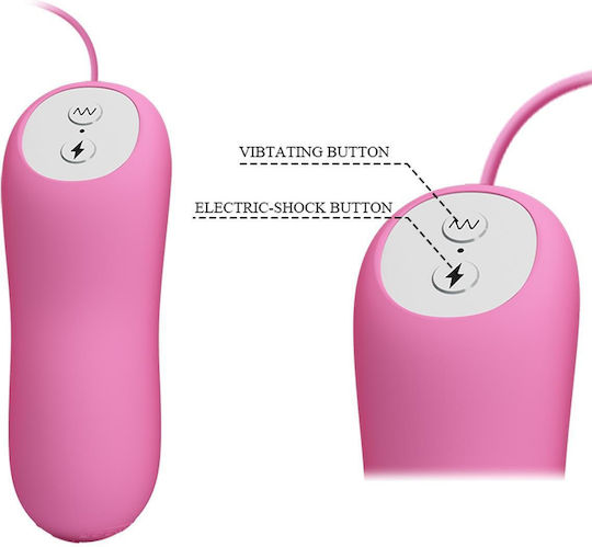Pretty Love Electric Shock and Vibro Bullets pentru Electro-stimulare în Culoare Roz