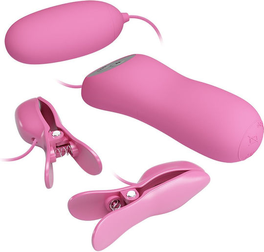 Pretty Love Electric Shock and Vibro Bullets pentru Electro-stimulare în Culoare Roz