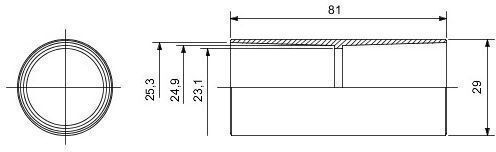 Gewiss Verbindung Verbindung für elektrische Leitungen mit Durchmesser 25mm aus Kunststoff DX40025
