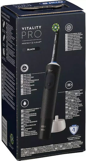Oral-B Vitality Pro Protect X Clean Електрическа Четка за Зъби с Таймер Черен