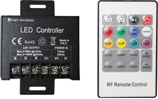 Aca Fără fir RGB Controller RF: RF (Radiofrecvență) cu Telecomandă Benzi de 20A RGB4-RF20K