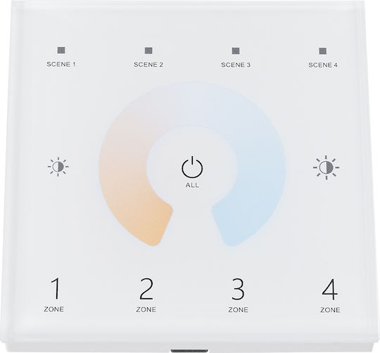 GloboStar Skydance Wall Mounted Dimmer Switch with LED Touch Frame