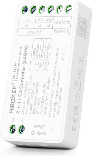 Miboxer FUT035S Ασύρματο Controller για Ρυθμιζόμενο Λευκό RF Επιτοίχιο 05110-137