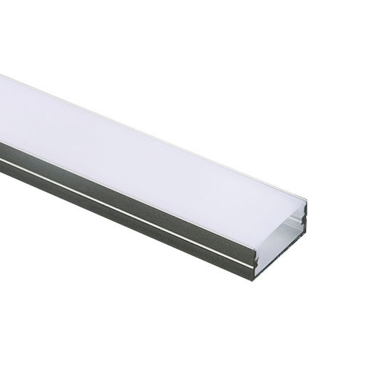 Aca Norm Extern Aluminiumprofil für LED-Streifen mit Opal Abdeckung 200cm