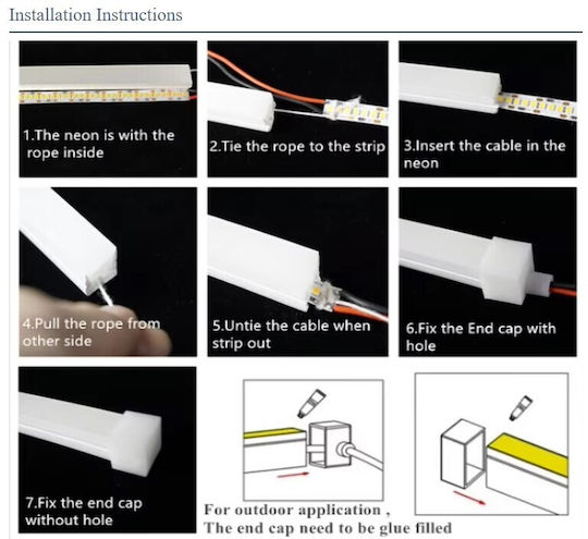77-50539 Se-sil-2010b Thick Silicon 2x1cm Led Strip Price Per Meter Homelighting