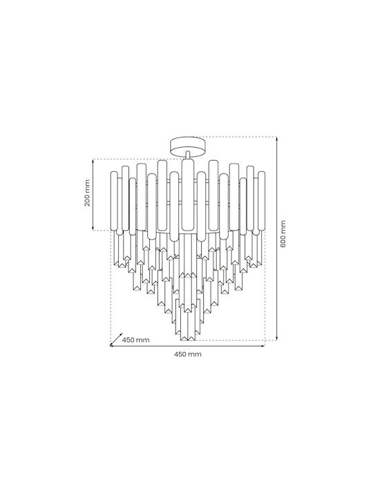 Eko Light MADISON Полилей 9xE14 Сребрист ML8805