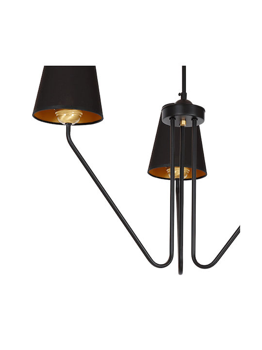 Eko Light Πολυέλαιος με Καπέλα Μαύρος Eko Light Πολυέλαιος με Καπέλα Μαύρος