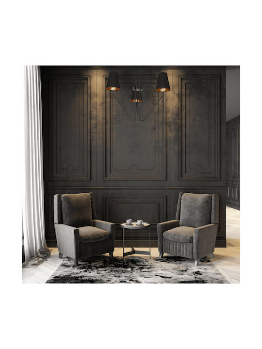 Eko Light Kronleuchter 3xE27 mit Schirmen Schwarz MLP4912