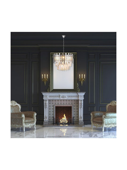 Eko Light Candelabru 6xE14 Ø45cm Argintiu ML5996