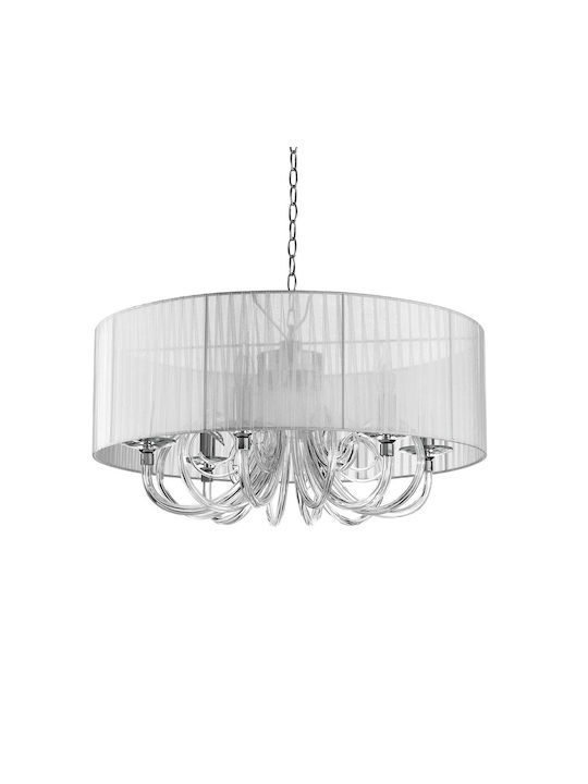 Ondaluce Leira Πολυέλαιος 6xE14 Ø70cm με Καπέλα Διάφανος SO.Leira/6