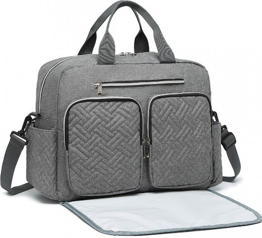 Miss Lulu Shoulder/Hand Diaper Bag EQ2411-GY Gray