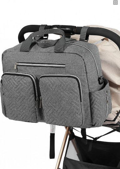 Miss Lulu Shoulder/Hand Diaper Bag EQ2411-GY Gray