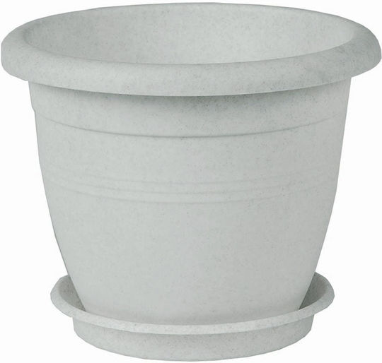 Viomes Terracotta 266 Plate Pot Plastic Marmari 40x40cm