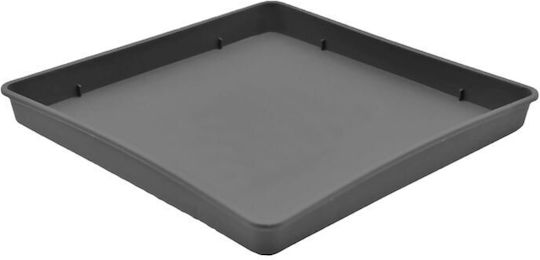Et Plast Plate Pot Plastic Anthracite 25x25cm 313
