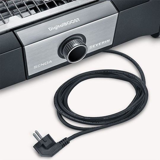 Severin Senoa Tabletop Electric Grill Grill 3000W with Adjustable Thermostat 41.5cmx24cmcm