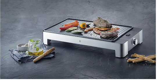 WMF Table Ribbed Lono Επιτραπέζια Ηλεκτρική Ψησταριά Αυλακωτής Πλάκας 2000W Ανοξείδωτη με Ρυθμιζόμενο Θερμοστάτη 27x41εκ.