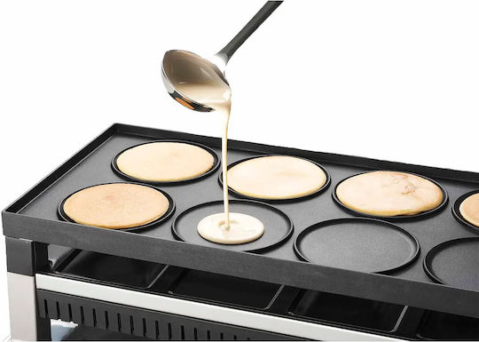 Solis Tabletop Grătar Electric Raclette Placă cu Grătar și Netedă 1400W cu Termostat Reglabil 56.5bucx27.5buccm