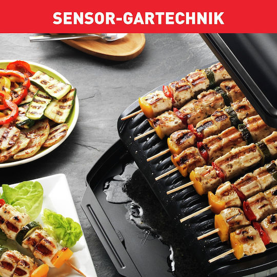 Tefal Optigrill Επιτραπέζια Ηλεκτρική Ψησταριά Αυλακωτής Πλάκας 2000W με Καπάκι και Ρυθμιζόμενο Θερμοστάτη 30x22.9εκ.