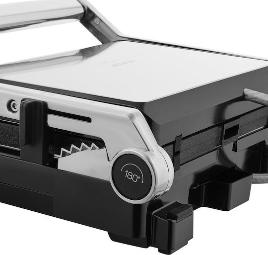 Sencor Tabletop Electric Grill Smooth and Ribbed Plate 2000W with Adjustable Thermostat 29cmx23.3cmcm