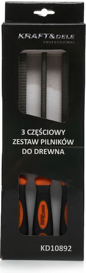Kraft & Dele KD10892 Set Limes cu Mâner 3buc